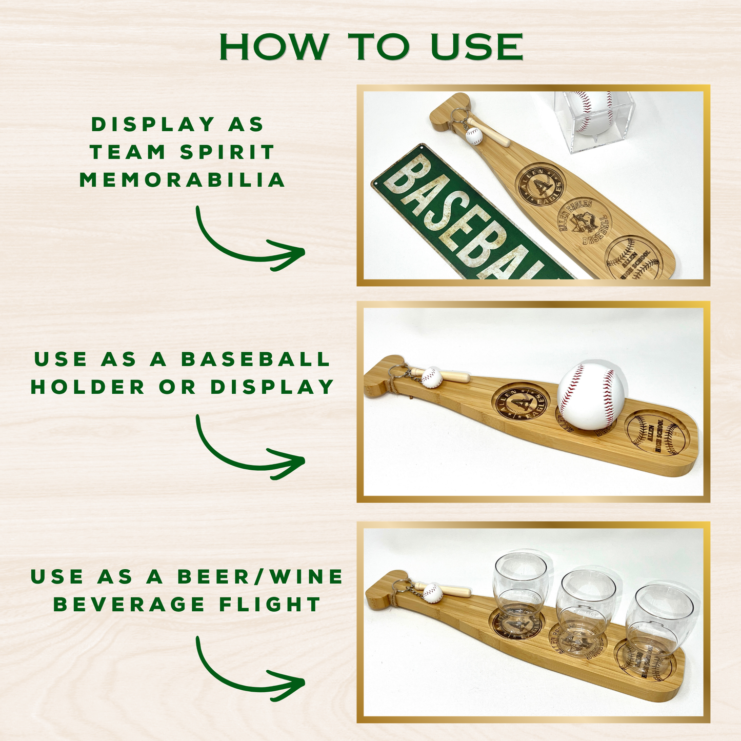 Baseball Bat Board {Custom Engraved}