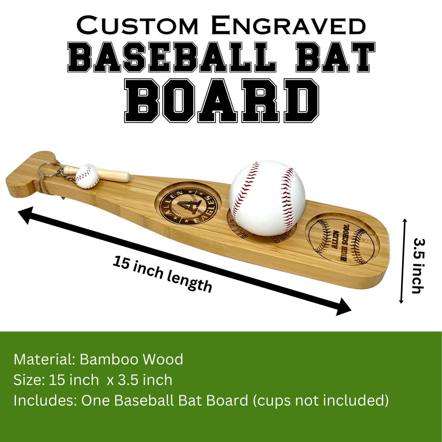 Baseball Bat Board {Custom Engraved}